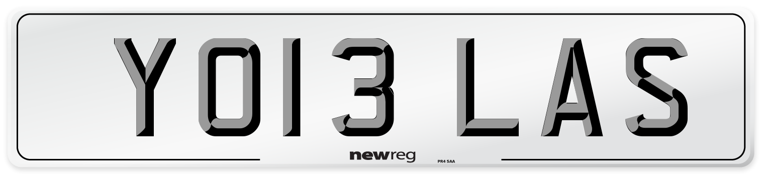 YO13 LAS Number Plate from New Reg